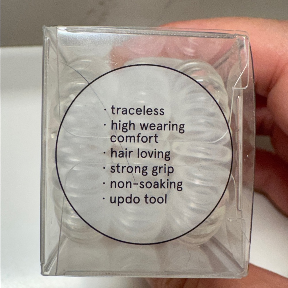 Invisibobble Original Hair Rings - Beige and Clear NIB - Picture 2 of 3